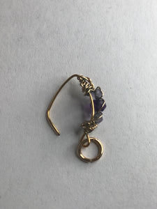 Amethyst Nose Ring